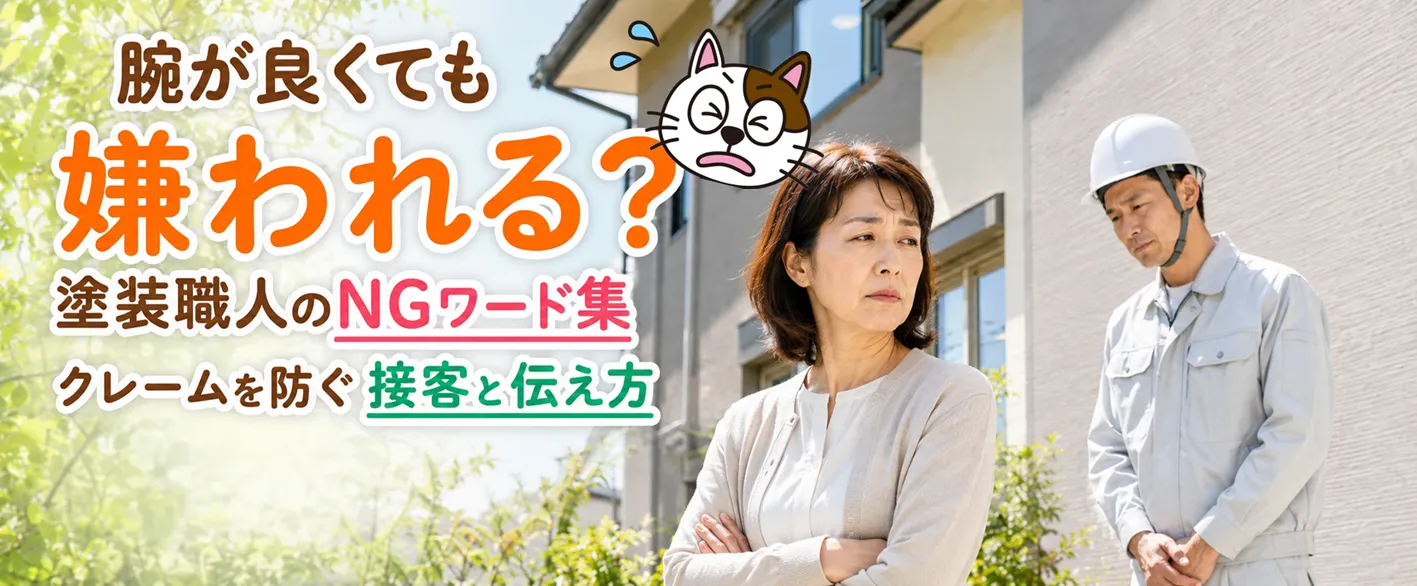 塗装職人がお客様に絶対言ってはいけないNGワード｜信頼を失う言葉と正しい言い換え　イメージ