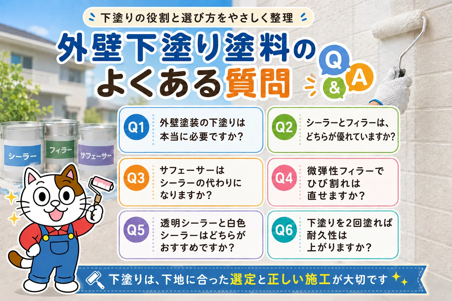 外壁下塗り塗料のよくある質問 イメージ