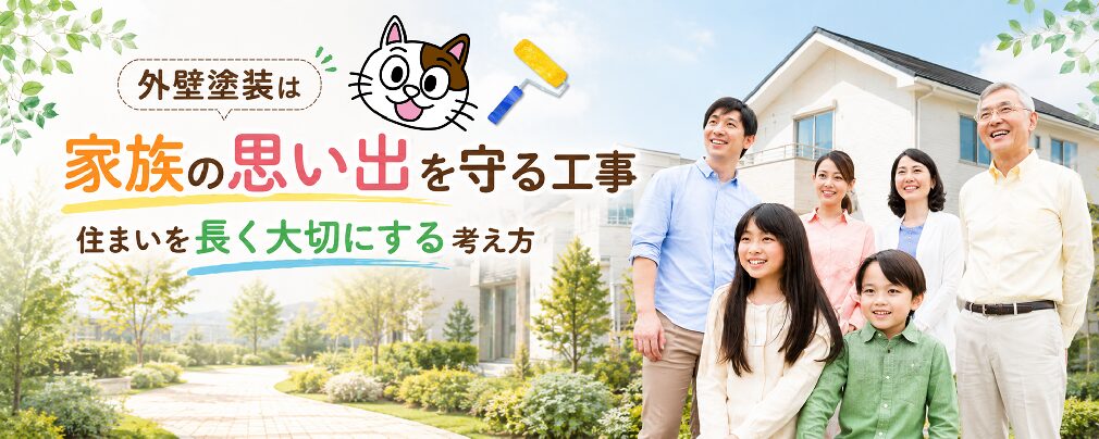 外壁塗装は家族の思い出を守る工事｜住まいを長く大切にする考え方