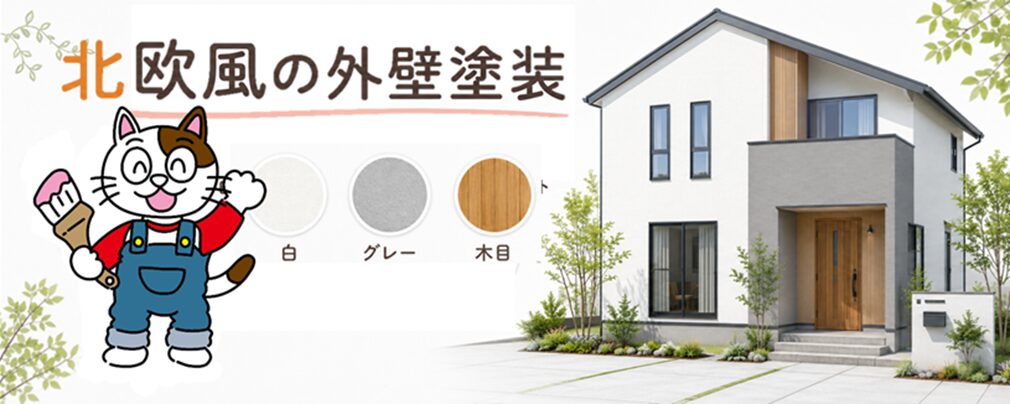 北欧風の外壁塗装はおしゃれで機能的です。｜メリットと注意点を塗装店が解説　イメージ
