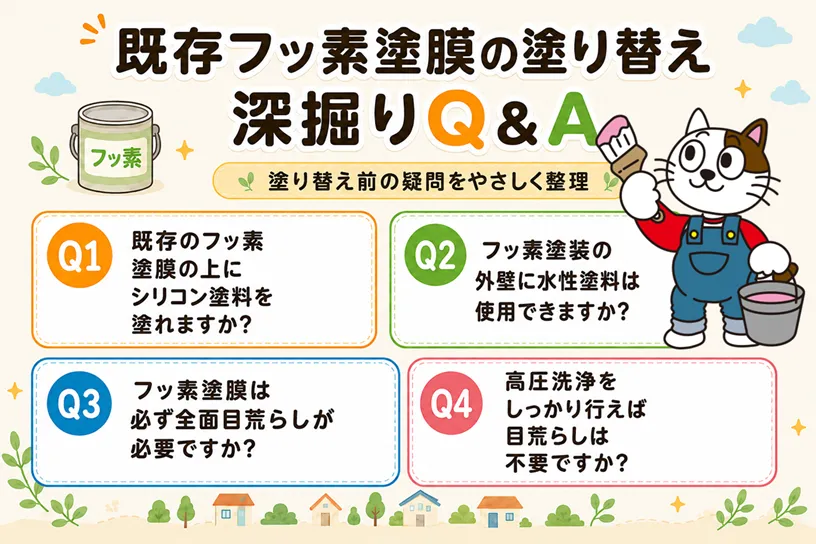 既存フッ素塗膜の塗り替えに関する深掘りQ&A イメージ