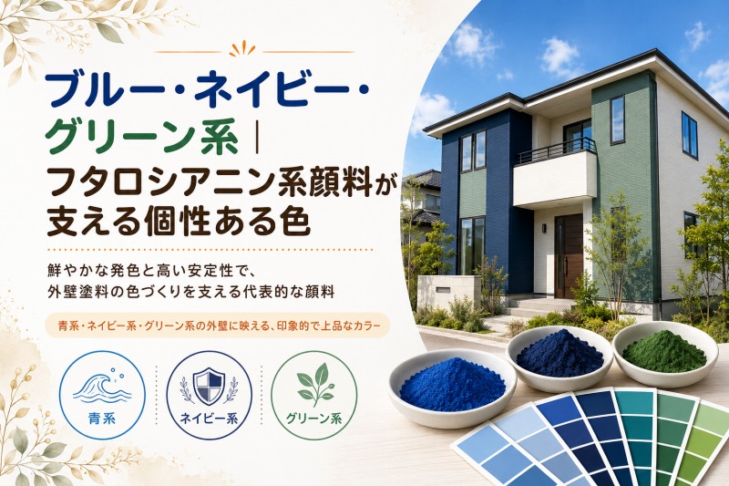 ブルー・ネイビー・グリーン系｜フタロシアニン系顔料が支える個性ある色　イメージ