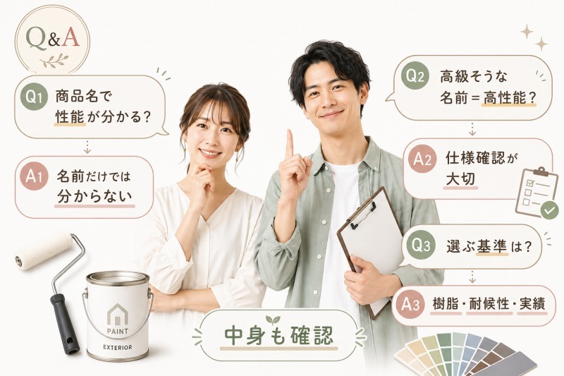 外壁塗料の商品名に関するQ&A イメージ