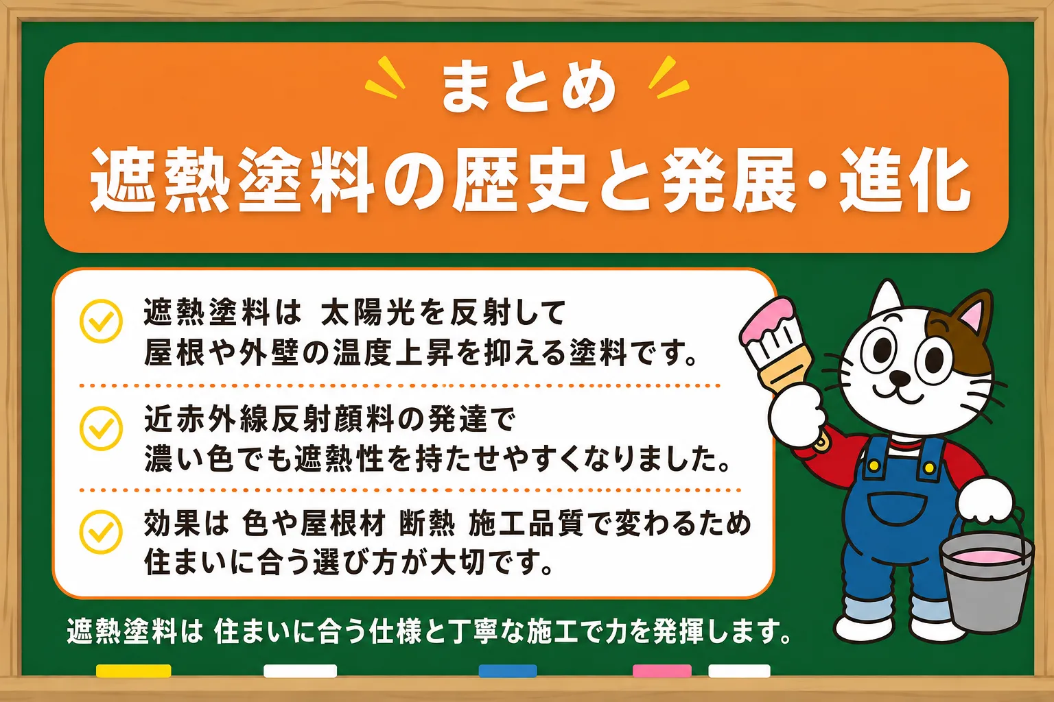 遮熱塗料の歴史と発展・進化まとめ イメージ