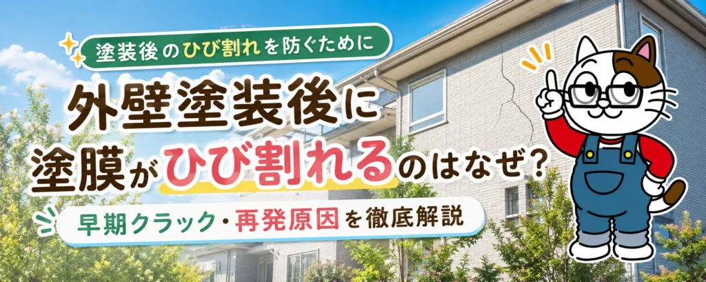 外壁塗装後に塗膜がひび割れるのはなぜ？早期クラック・再発原因を徹底解説