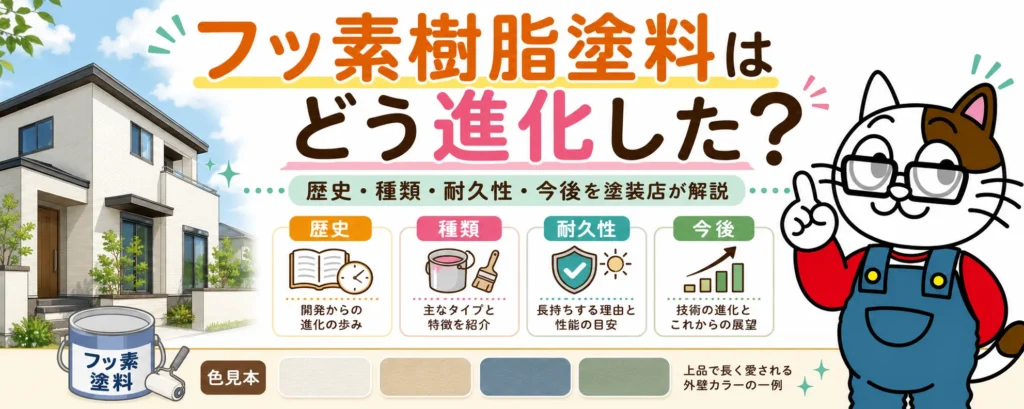 フッ素樹脂塗料はどう進化した?歴史・種類・耐久性・今後を塗装店が解説