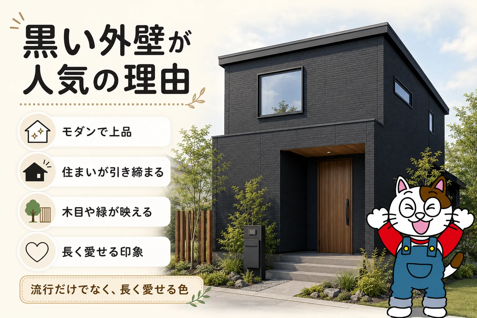 黒い外壁が人気の理由 イメージ