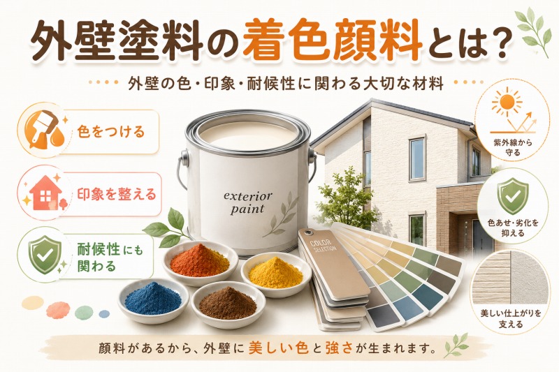 外壁塗料の着色顔料とは？　イメージ