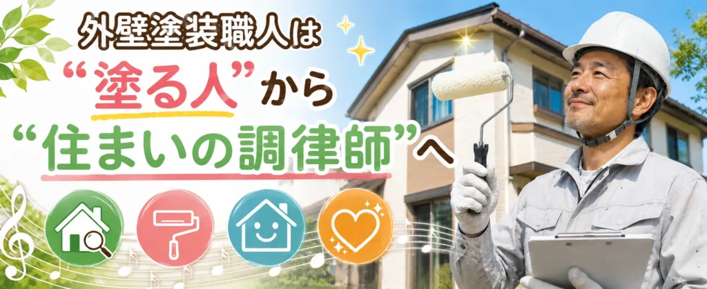 外壁塗装職人は「塗る人」から「住まいの調律師」へ