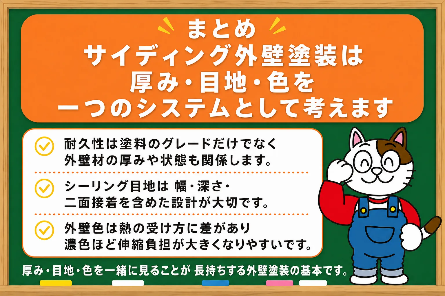 まず結論|サイディング外壁塗装の耐久性は塗料だけでは決まりません イメージ