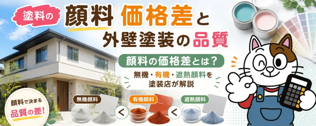 塗料の顔料 価格差と外壁塗装の品質|顔料の価格差とは?無機・有機・遮熱顔料を塗装店が解説
