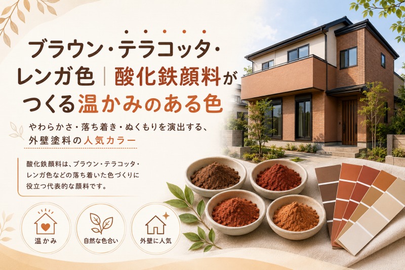 ブラウン・テラコッタ・レンガ色｜酸化鉄顔料がつくる温かみのある色　イメージ