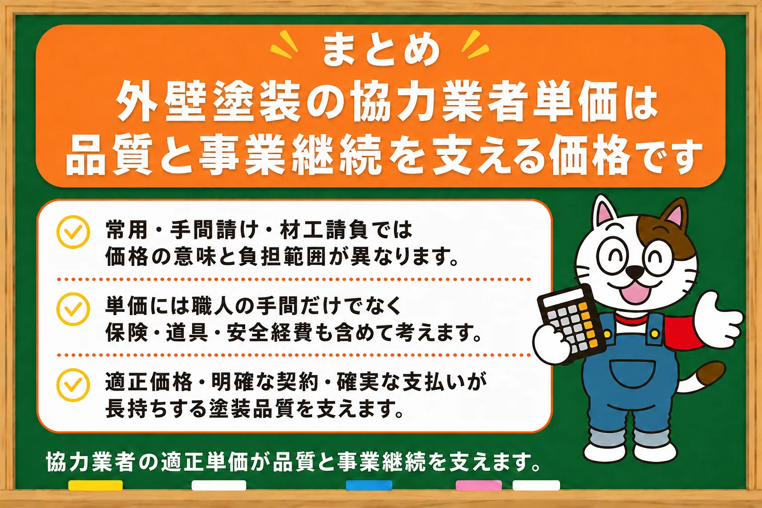 外壁塗装の協力業者単価は品質と事業継続を支える価格です イメージ