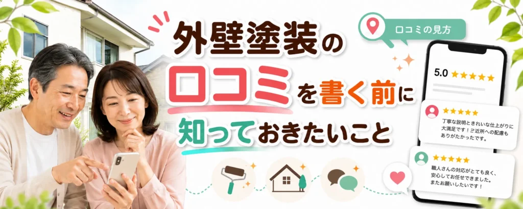 外壁塗装の口コミを書く前に知っておきたいこと