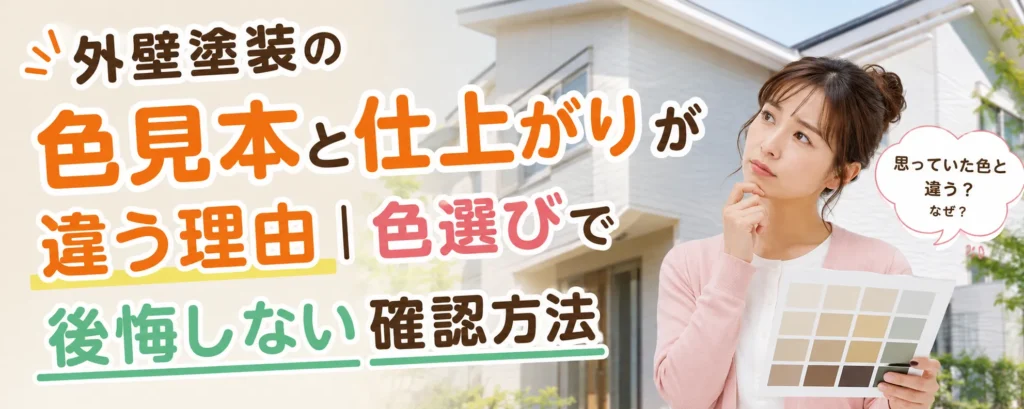 外壁塗装の色見本と仕上がりが違う理由｜色選びで後悔しない確認方法