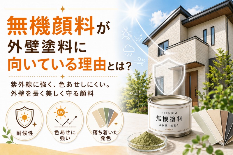 無機顔料が外壁塗料に向いている理由とは？　イメージ
