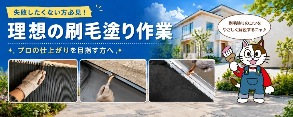 外壁塗装・付帯塗装における理想の刷毛塗り作業とは?