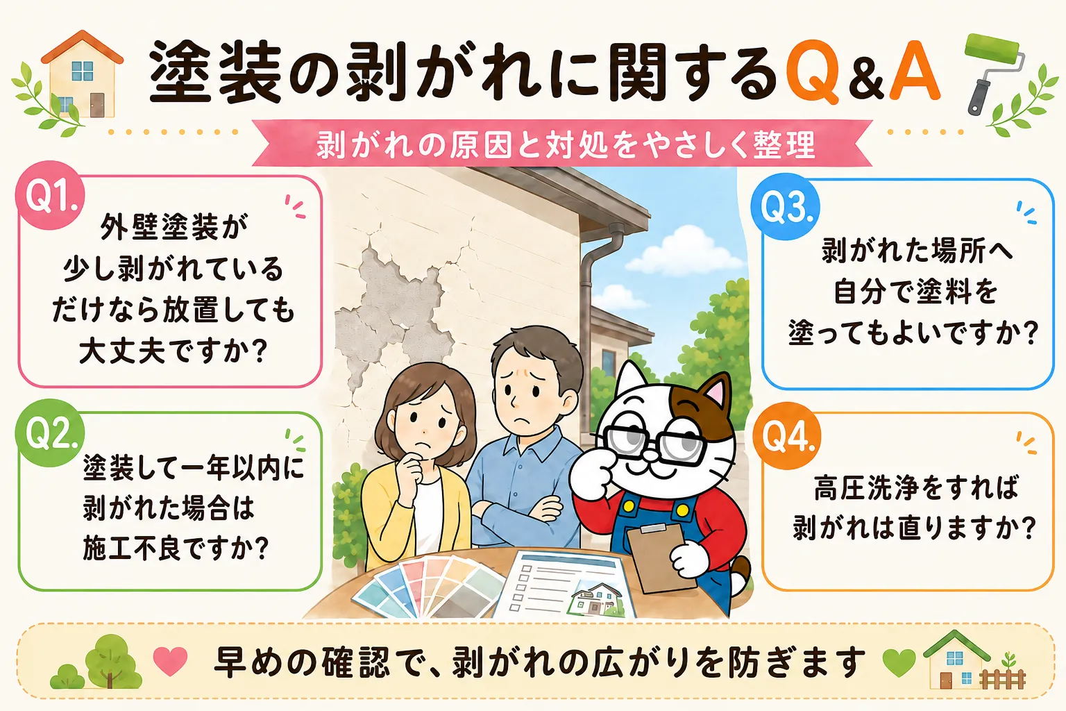 塗装の剥がれに関するQ＆A　イメージ