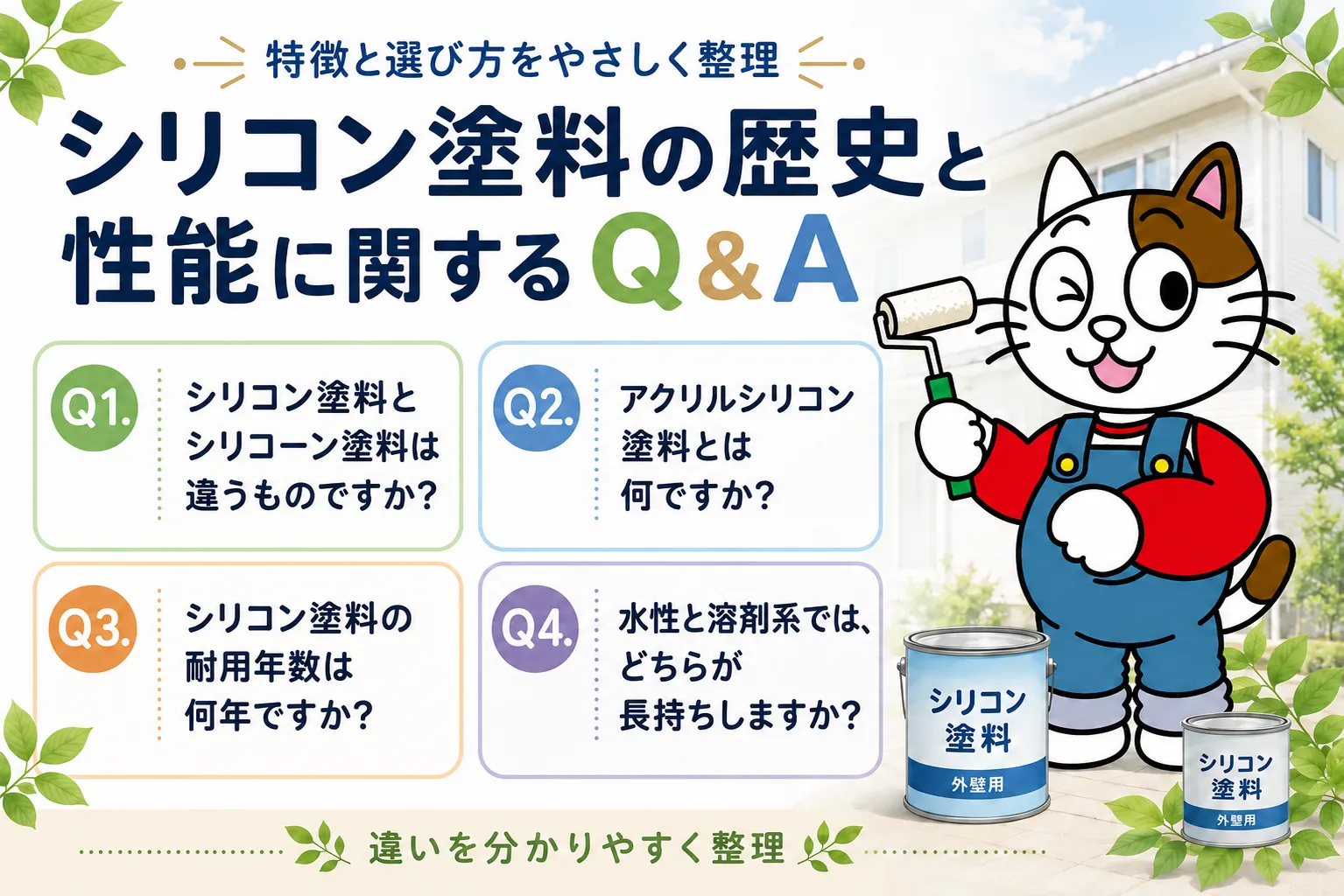 シリコン塗料の歴史と性能に関するQ&A イメージ