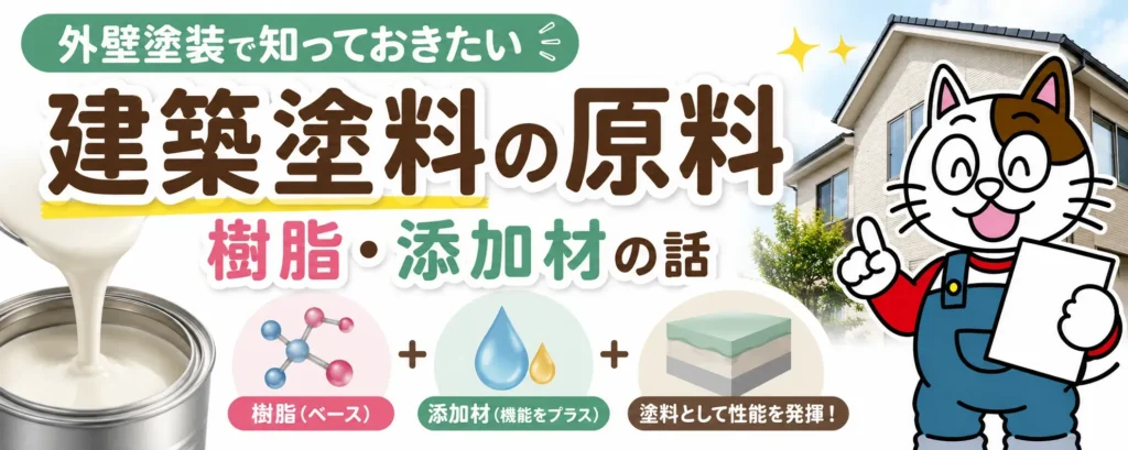 外壁塗装で知っておきたい建築塗料樹脂・添加材など原料の話