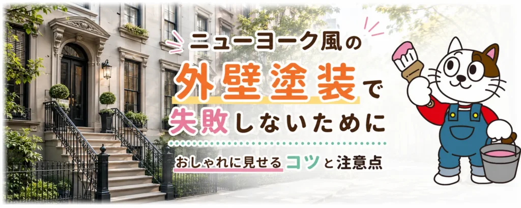 ニューヨーク風の外壁塗装で失敗しないために|色選び・配色・注意点を解説
