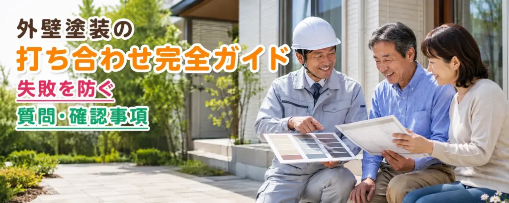 外壁塗装の打ち合わせ完全ガイド｜失敗を防ぐ質問・確認事項を塗装業者が徹底解説