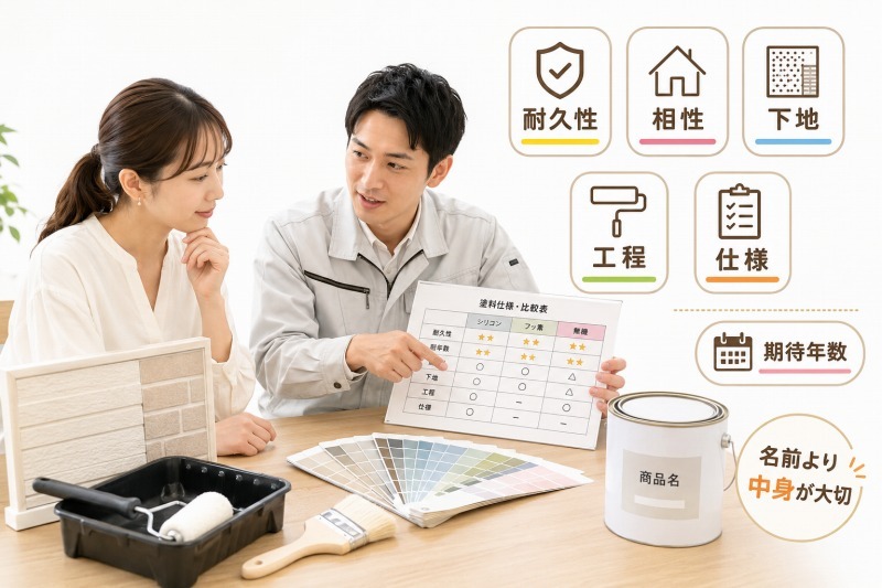 商品名だけで塗料を判断してはいけない理由 イメージ
