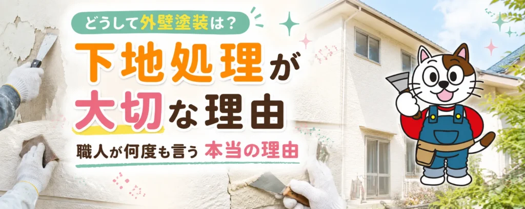 どうして外壁塗装は下地処理が大切なのか？職人が何度も言う本当の理由