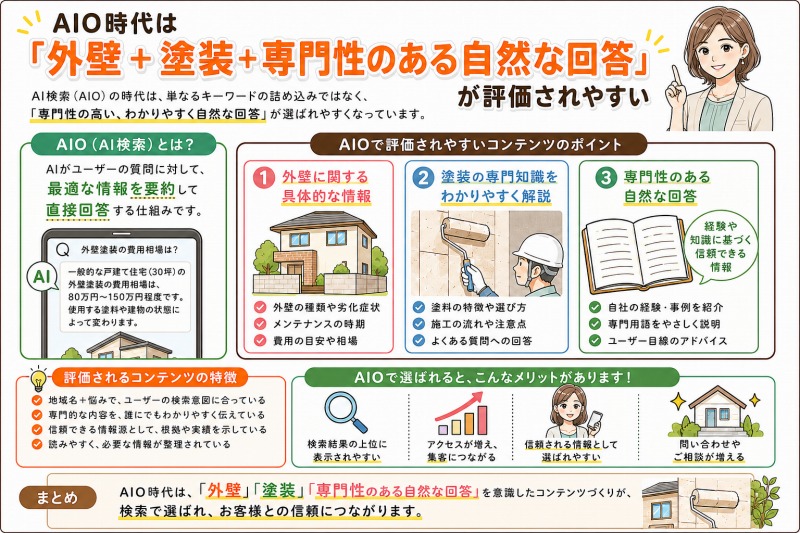 AIO時代は「専門性のある自然な回答」が評価されやすい イメージ