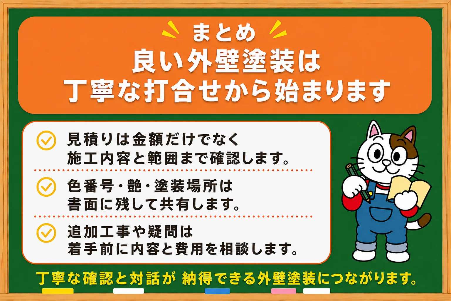 まとめ｜良い外壁塗装は丁寧な打合せから始まります　イメージ