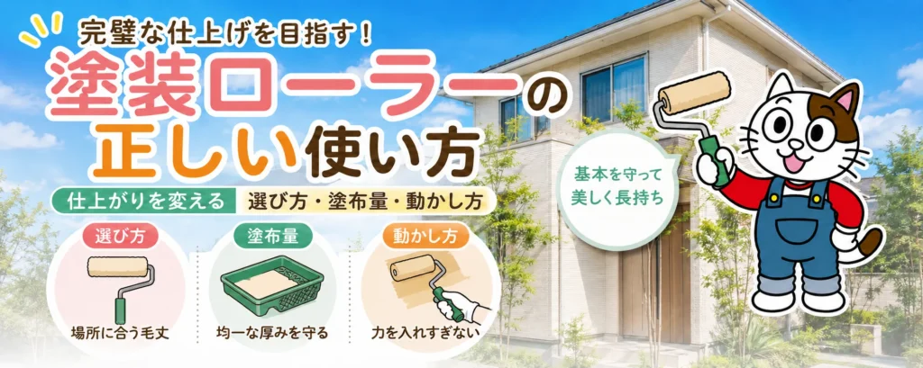 完璧な仕上げを目指す！塗装ローラーの正しい使い方と予備知識