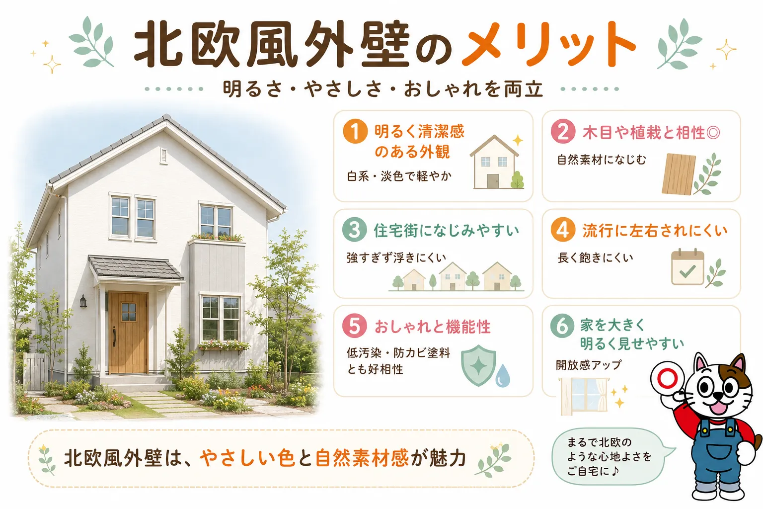 北欧風外壁のメリット　イメージ