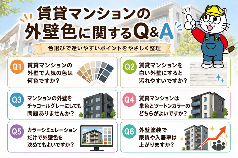 賃貸マンションの外壁色に関するQ＆A　イメージ
