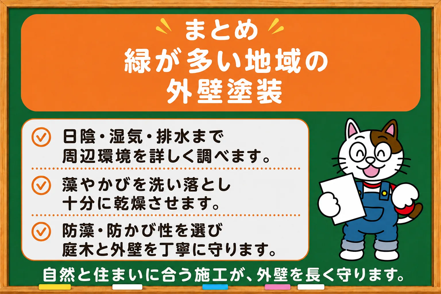 緑が多い地域の外壁塗装まとめ イメージ