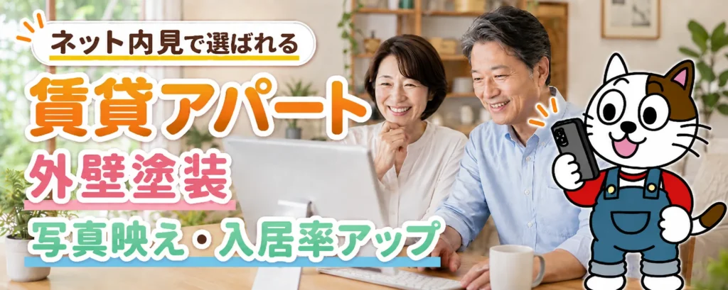 ネット内見で選ばれる賃貸アパートへ|外壁塗装で写真映えと入居率を高める方法