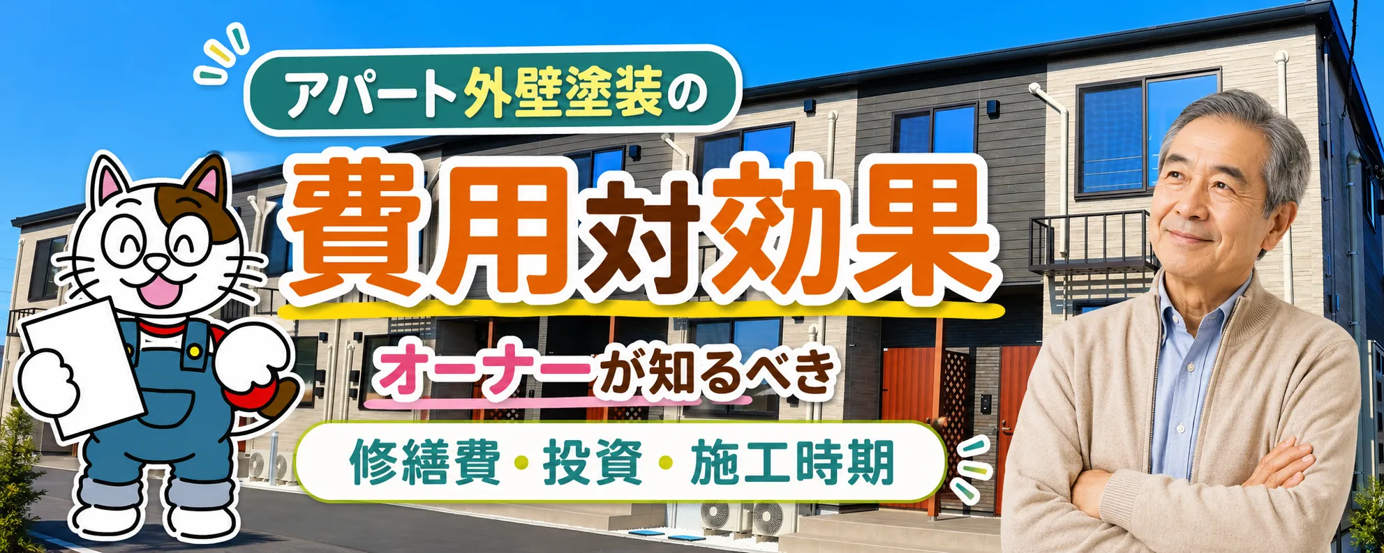 賃貸アパートの外壁塗装費用は「修繕費」か「投資」か？　イメージ
