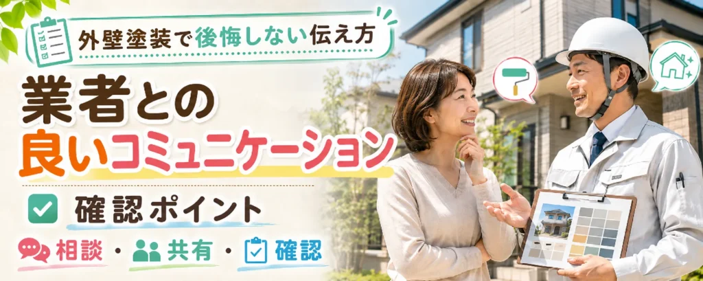 外壁塗装で後悔しない伝え方｜業者との良いコミュニケーションと確認ポイント