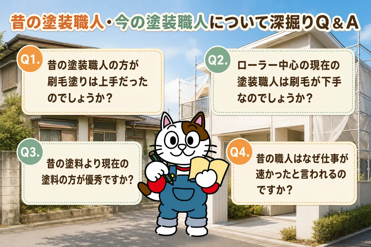 昔の塗装職人・今の塗装職人について深掘りQ&A イメージ